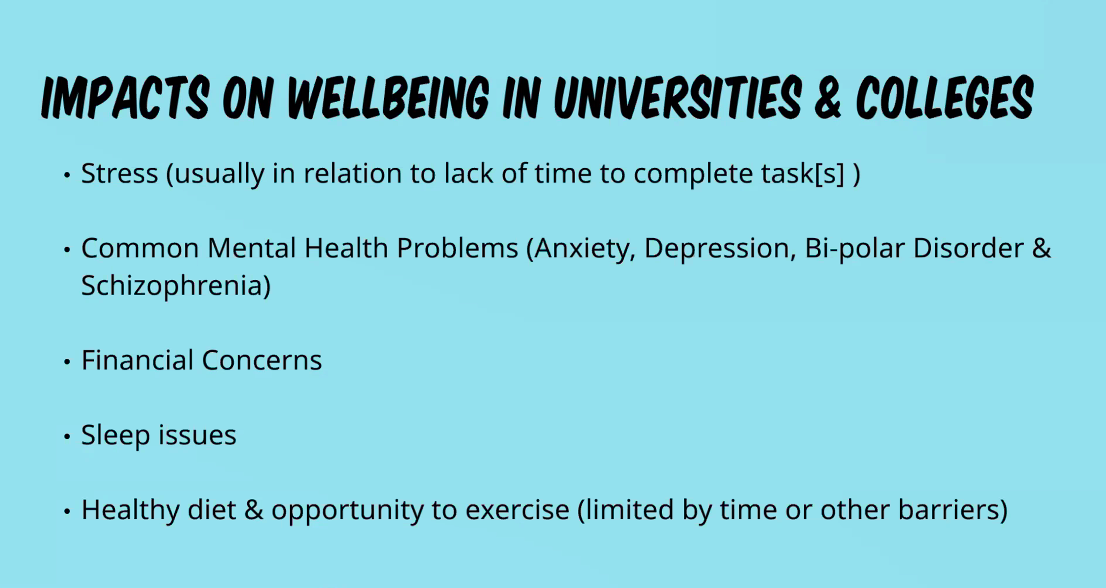 wellbeing in universities and colleges